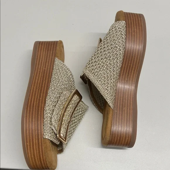 Kelsi Dagger Women's Gold Buckle Mules - Picture 2 of 3